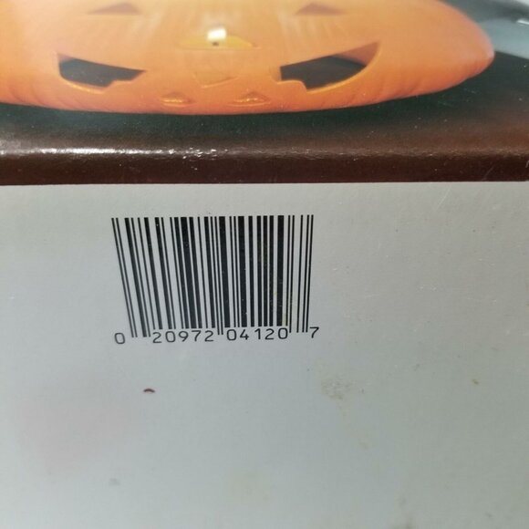 Vintage Halloween Pumpkin Ceramic Light Candle Holder 6.25" Fall Jackolantern - Picture 7 of 7